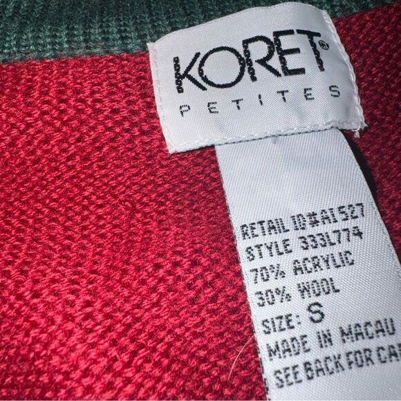 Vintage Koret Christmas cardigan size small - Picture 4 of 4